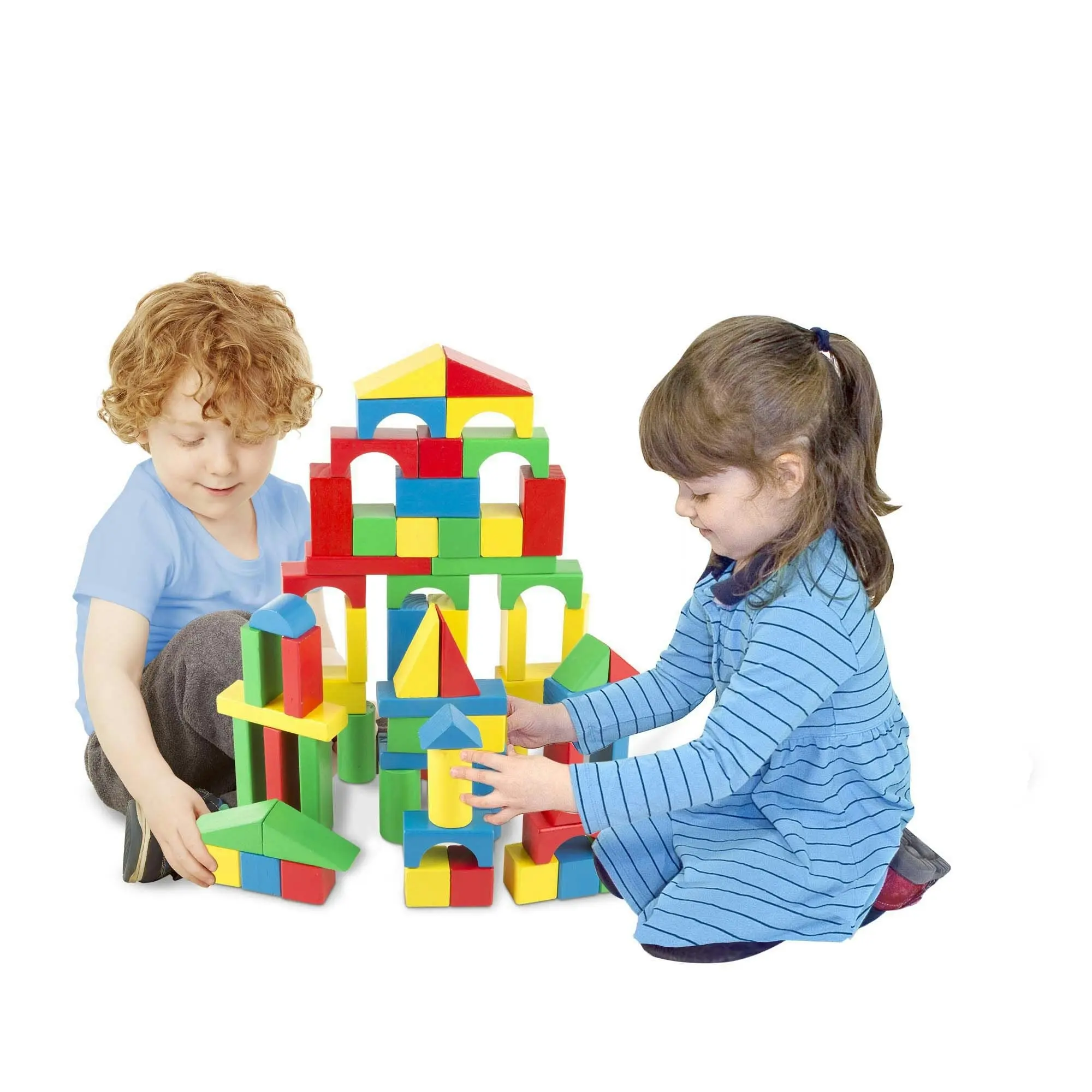 Melissa & Doug - 100 Piece Wood Blocks Set