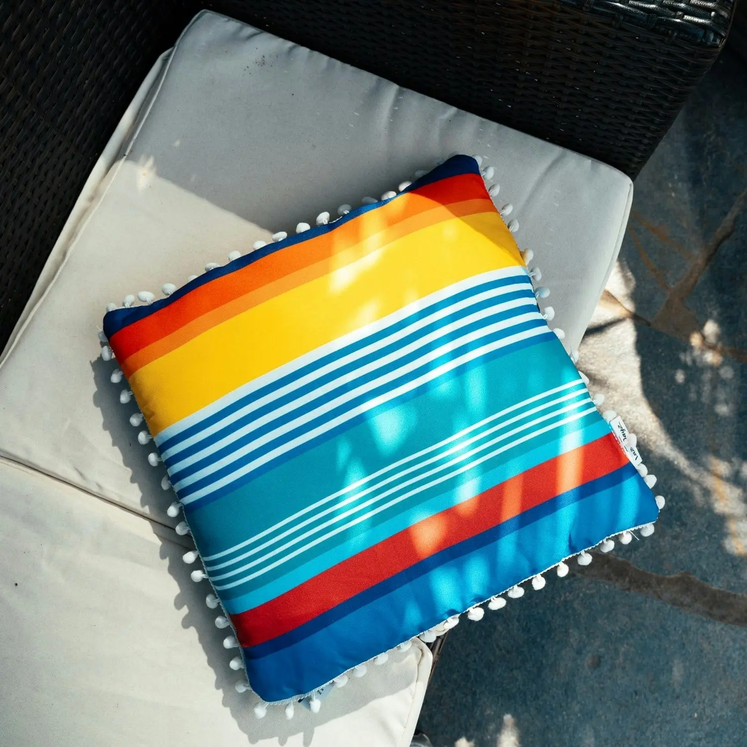 Lazy Dayz Waterproof Outdoor Cushion - Rainbow