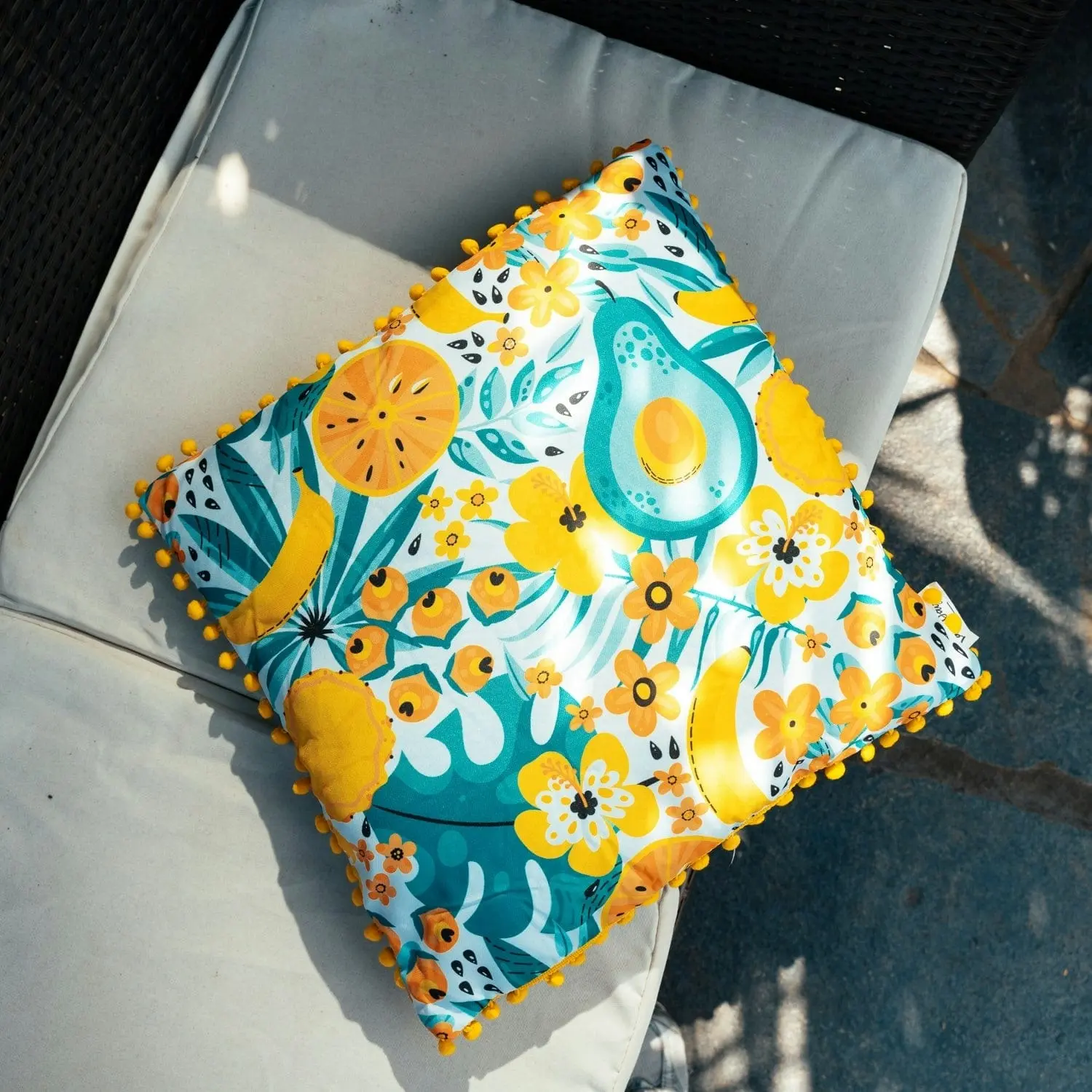 Lazy Dayz Waterproof Outdoor Cushion - Yellow