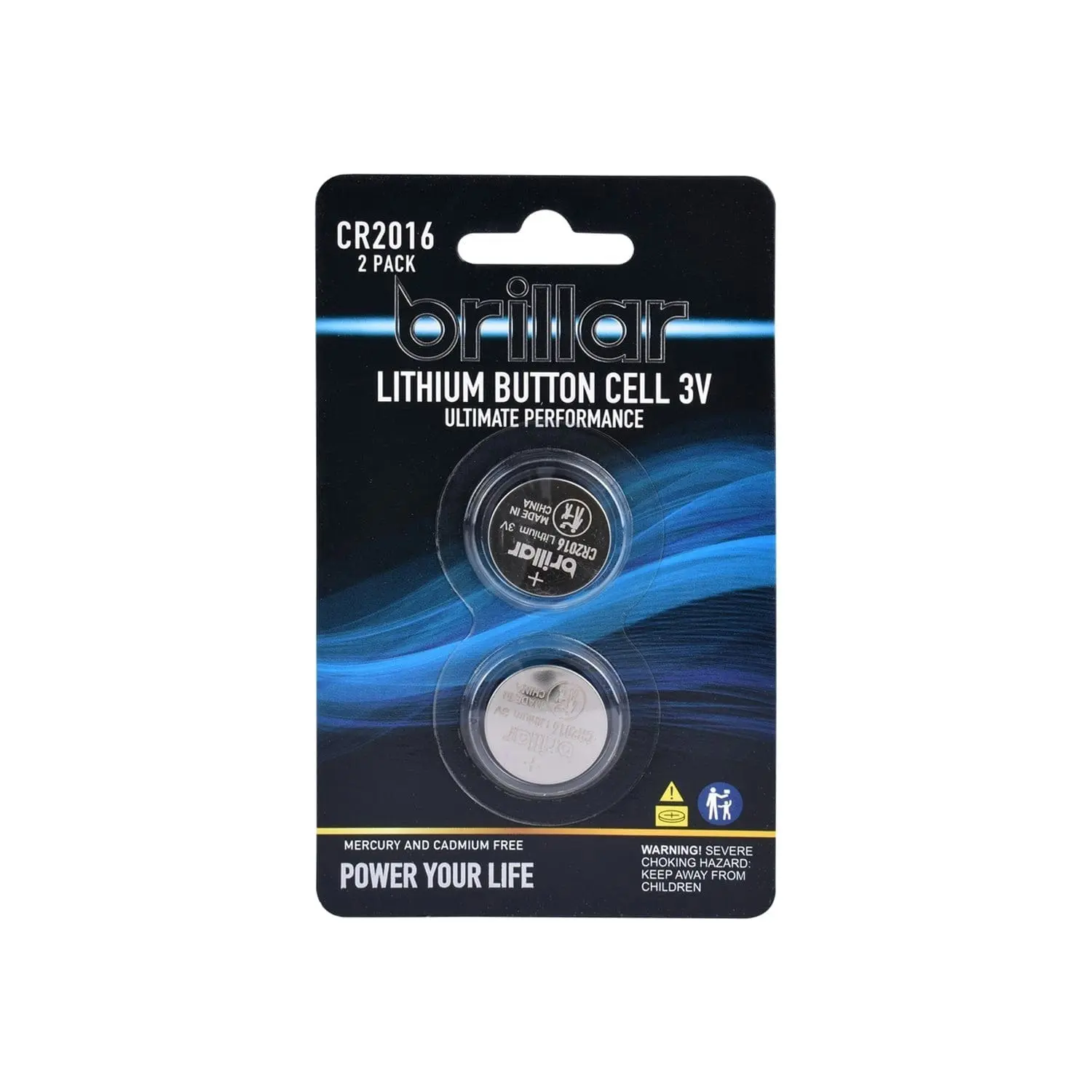 Brillar CR2016 Lithium Button Cell 2pk