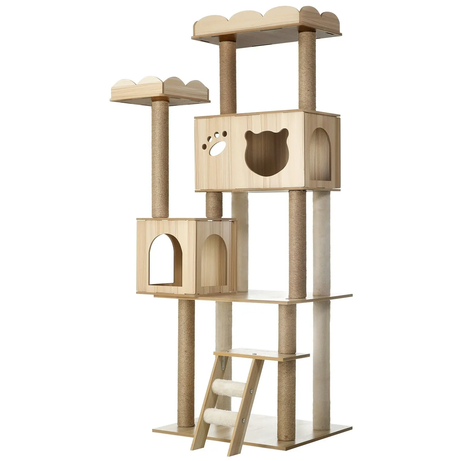 Alopet 161cm Cat Tree Tower Scratching Post House Bed Wood Scratcher Condo