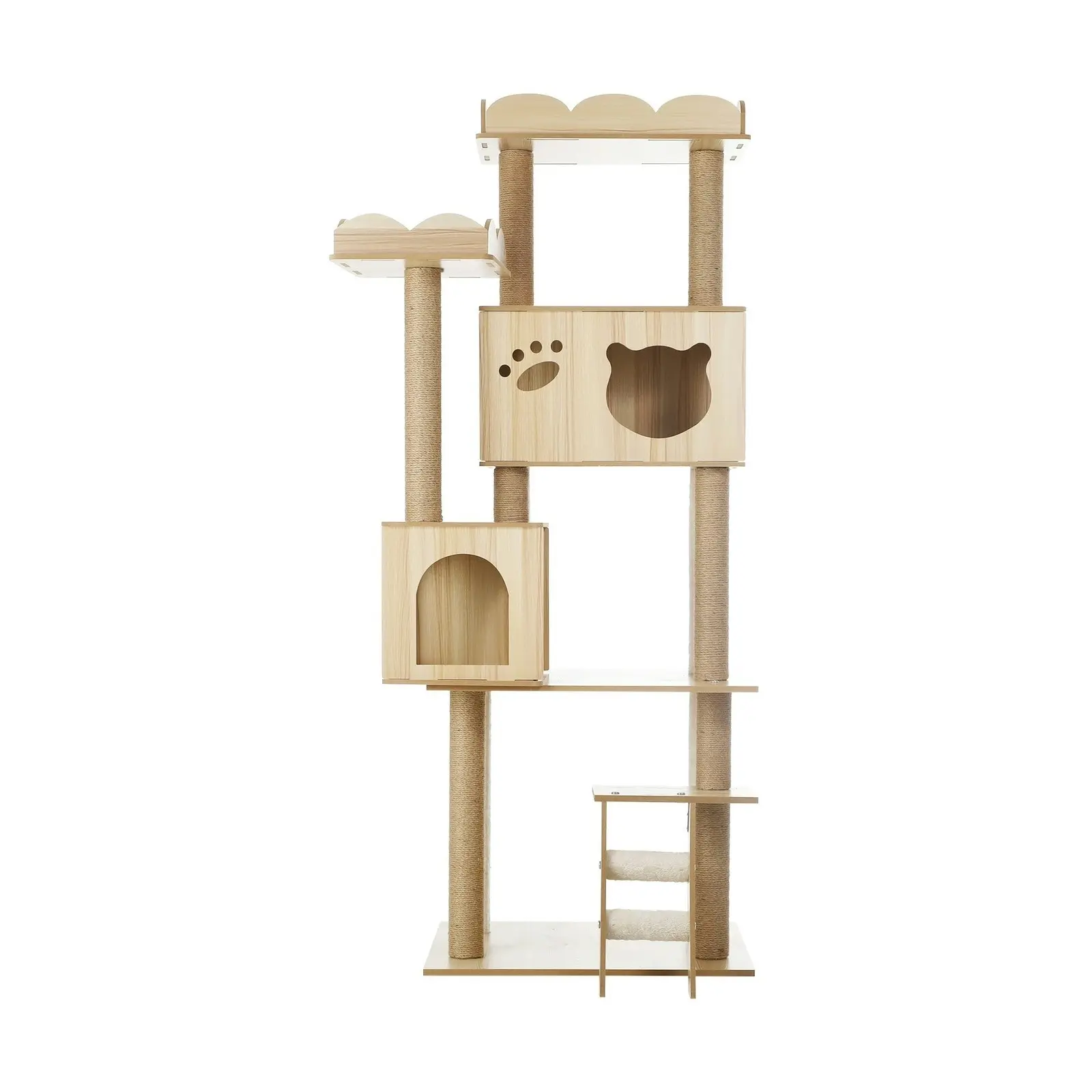 Alopet 161cm Cat Tree Tower Scratching Post House Bed Wood Scratcher Condo