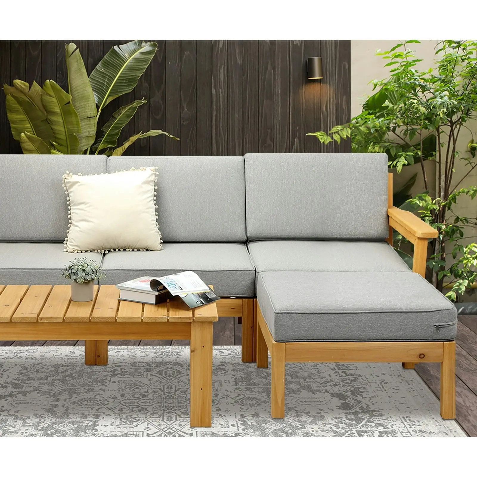 Livsip Outdoor Furniture Sofa Set Garden Lounge Patio Furniture Setting 8 Piece