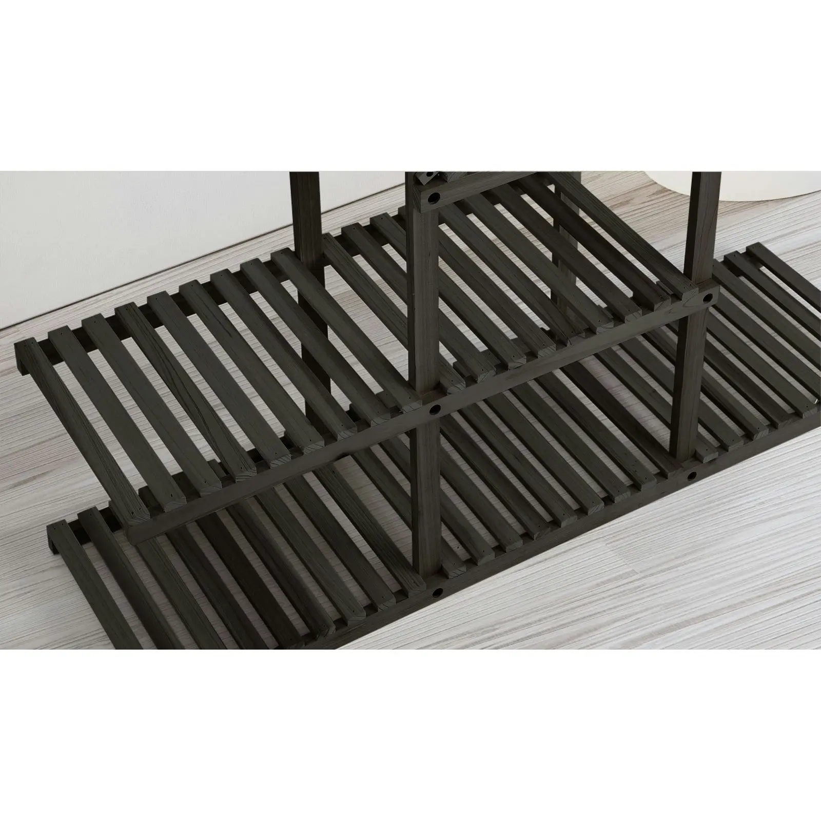 Livsip Plant Stand Outdoor Indoor 6 Tiers Flower Pots Rack Corner Shelf Black