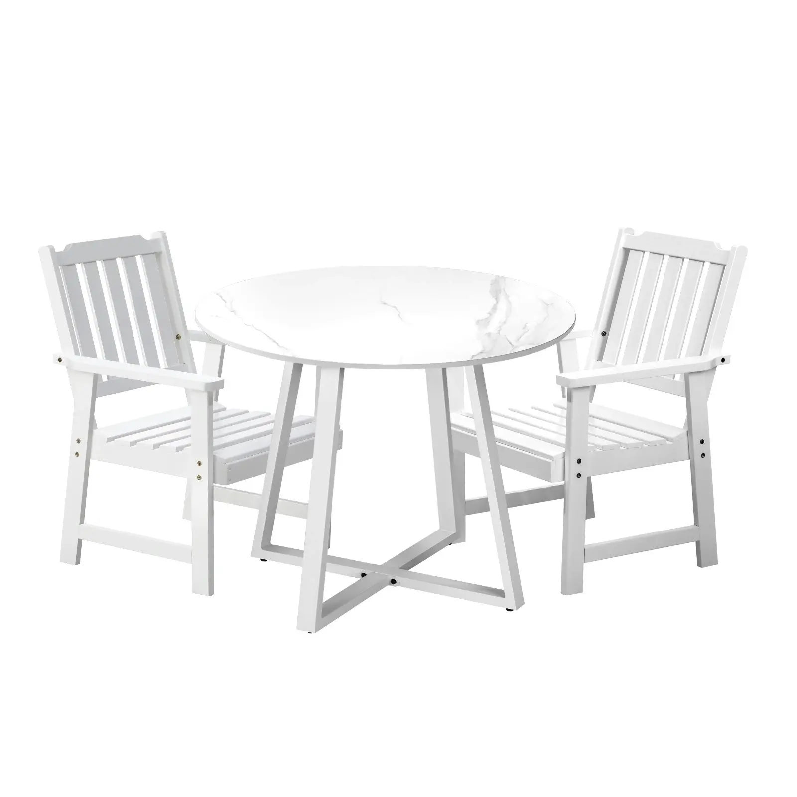 Livsip Outdoor Dining Set Furniture 2 Seater Patio Setting Sintered Stone Table