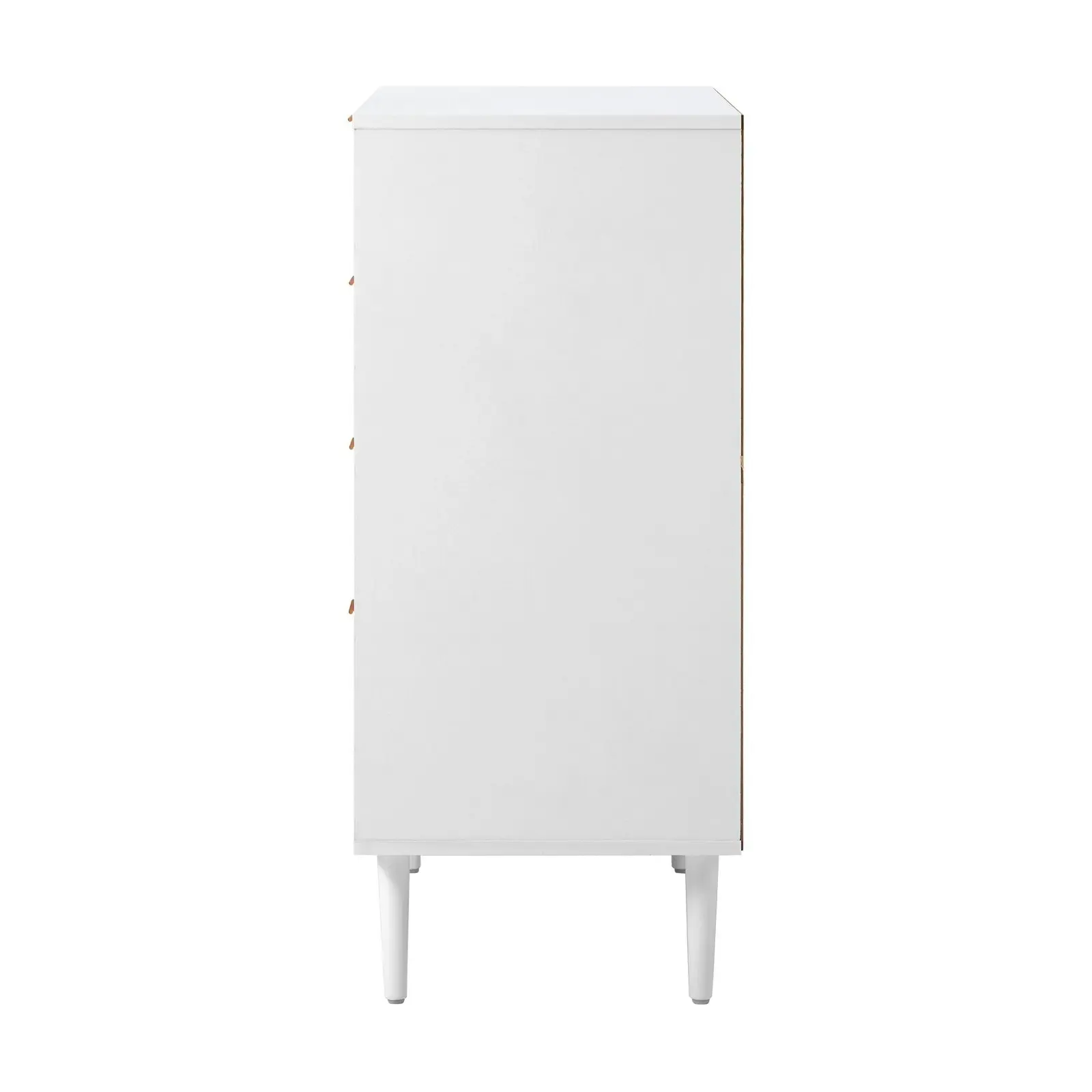 Oikiture 4 Chest of Drawers Dresser Table Tallboy Storage Cabinet White Gold