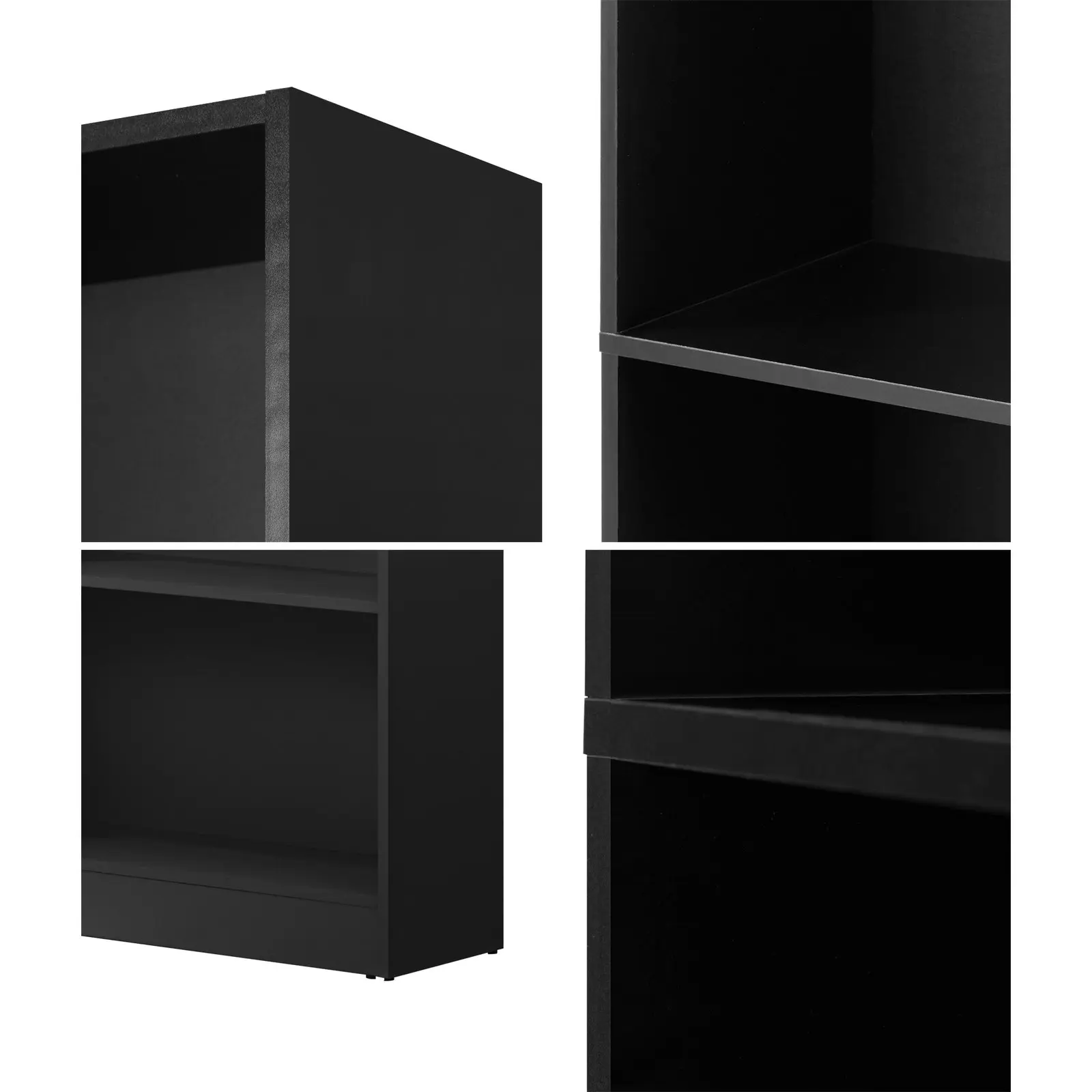 Oikiture Bookshelf Bookcase Display shelves 5-Tier Storage Stand Rack Black