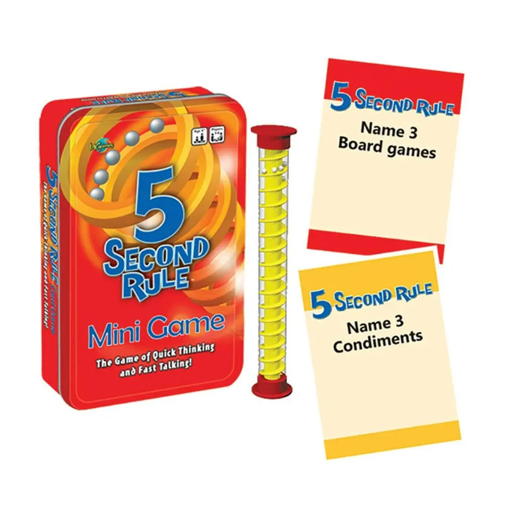 U Games 5 Seconds Rule Trivia/Fun Mini Board Game 2-4 Players Kids 8y+