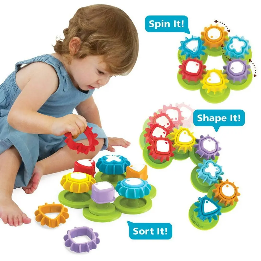 Yookidoo Shape N’ Spin Gear Toddler/Kids Sorter Toy 1+ Educational Fun Activity