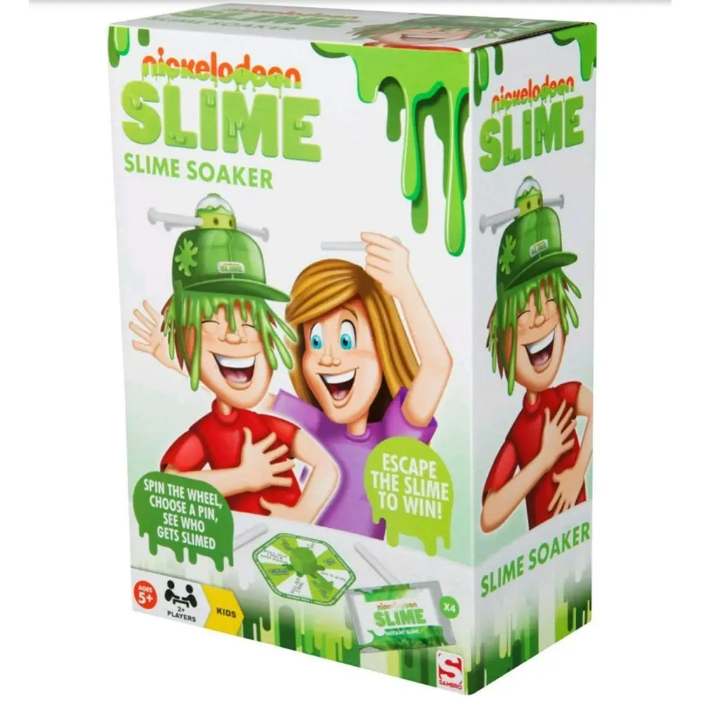 2x Nickelodeon Slime Soaker Game w/8x DIY Instant Slime Powders/Helmet Kids 5y+