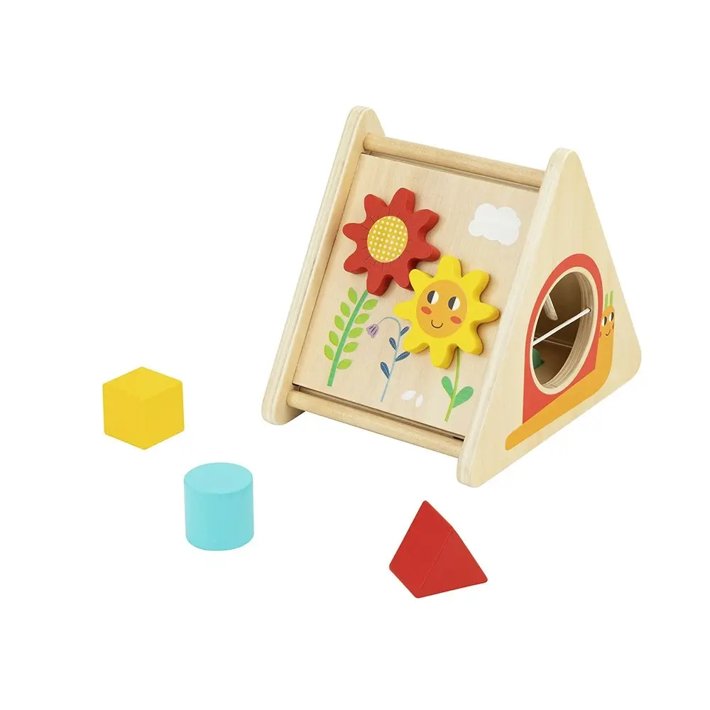 4pc Tooky Toy Toddler/Kids Wooden Activity Triangle Block Learning Puzzle 12m+