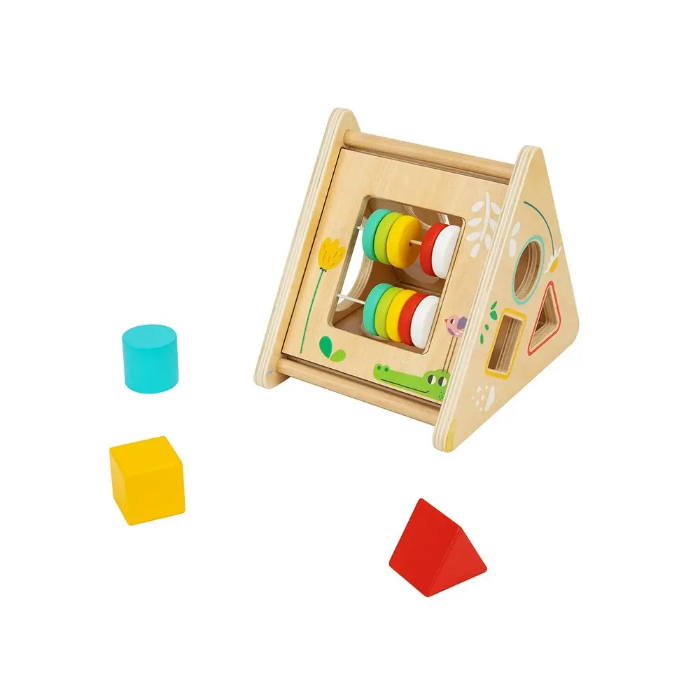 4pc Tooky Toy Toddler/Kids Wooden Activity Triangle Block Learning Puzzle 12m+