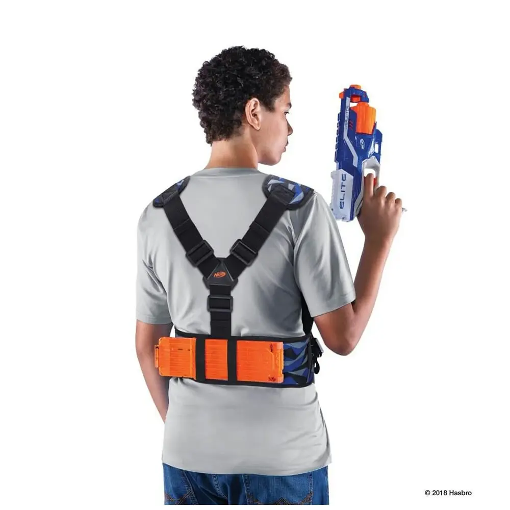 Nerf Elite Utility Vest for Blaster/Dart w/Straps/Clip Outdoor Game Accessory 8+