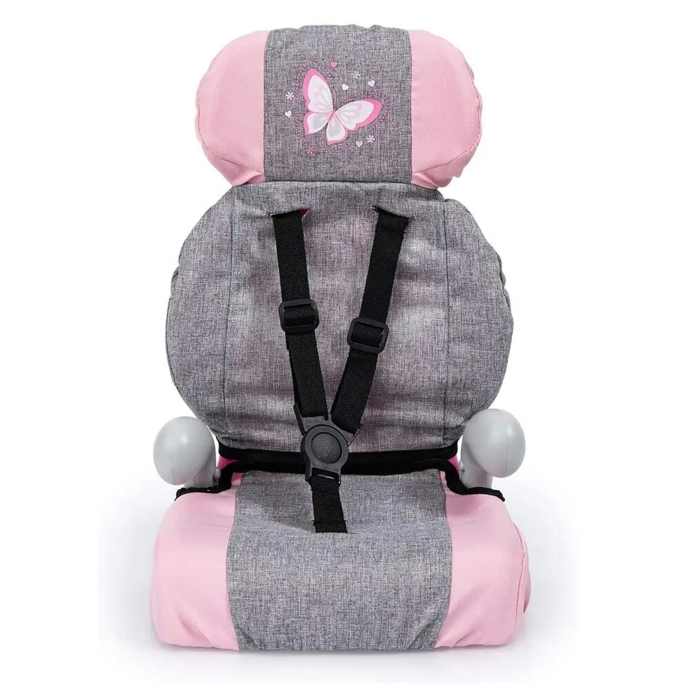 Bayer Deluxe Butterfly Travel Car Seat Toy for 46cm Dolls/Kids 3y+ Pink/Grey