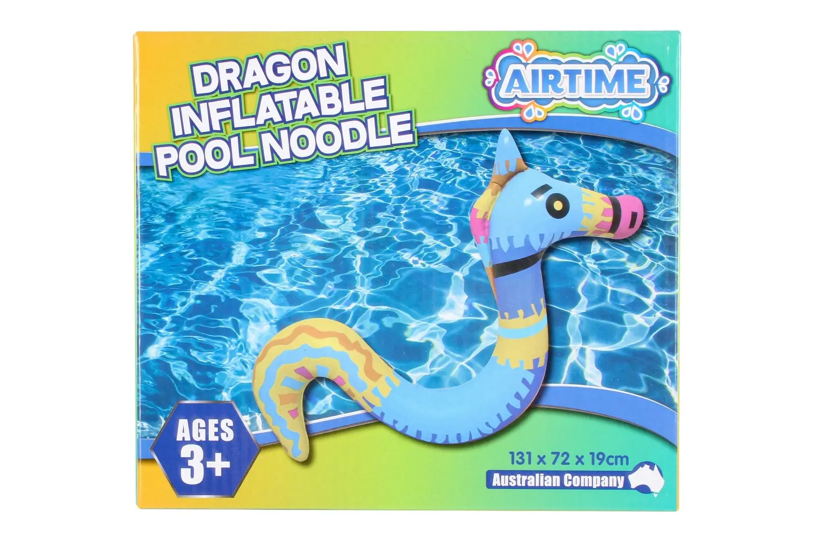 Airtime 131x72cm Dragon Inflatable Pool/Beach Noodle Floating Kids/Children Toy