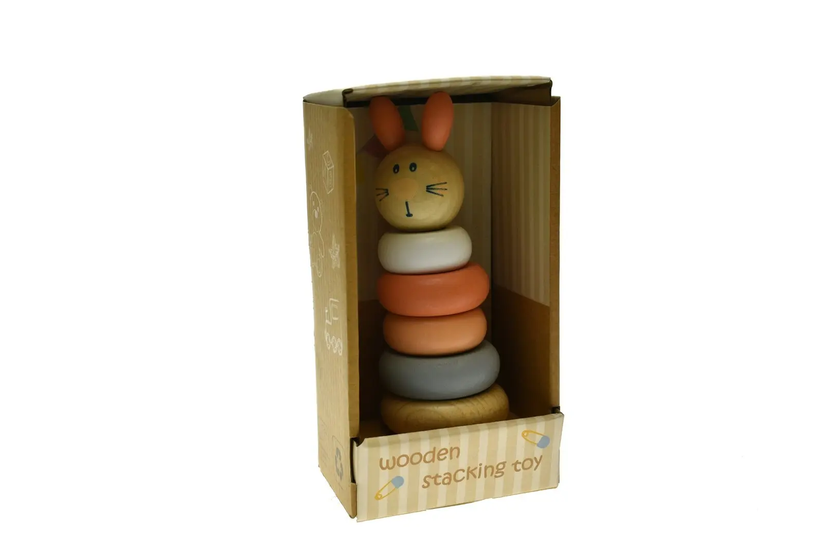 Kaper Kidz Animal Stacking Blocks Children's/Kids Pretend Play Toy Rabbit 12m+