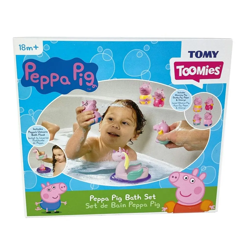 5pc TOMY Peppa Pig Bath Squirter Fun Toy Play Set Kids/Children Toddler 18m+