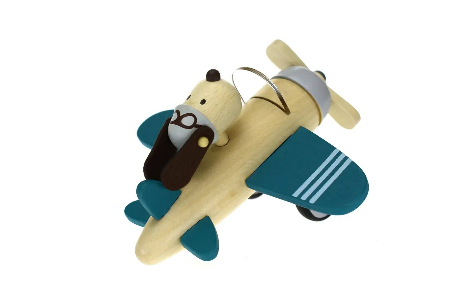 Kaper Kidz Retro Wooden Plane w/Cute Dog Driver Large Kids/Children Toy 12m+