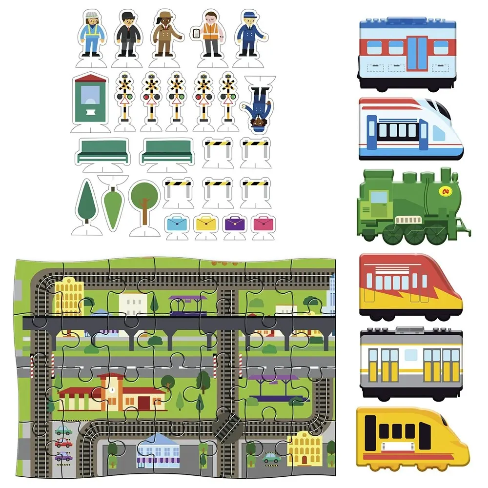 Wonderfull Pull Back & Go: Trains Colouring Activity Set Kids Art Activity