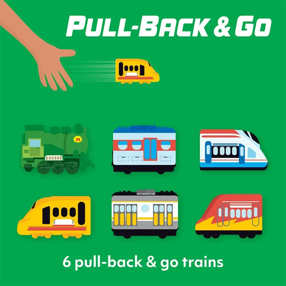 Wonderfull Pull Back & Go: Trains Colouring Activity Set Kids Art Activity