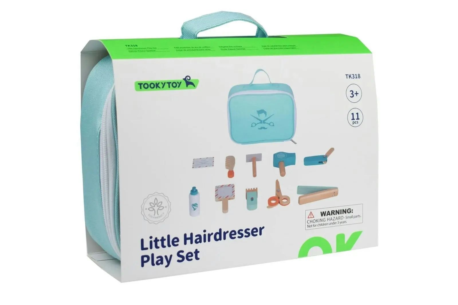 Tooky Toy Little Hairdresser Set Pretend Play Themed Carry Bag For Kids 3y+