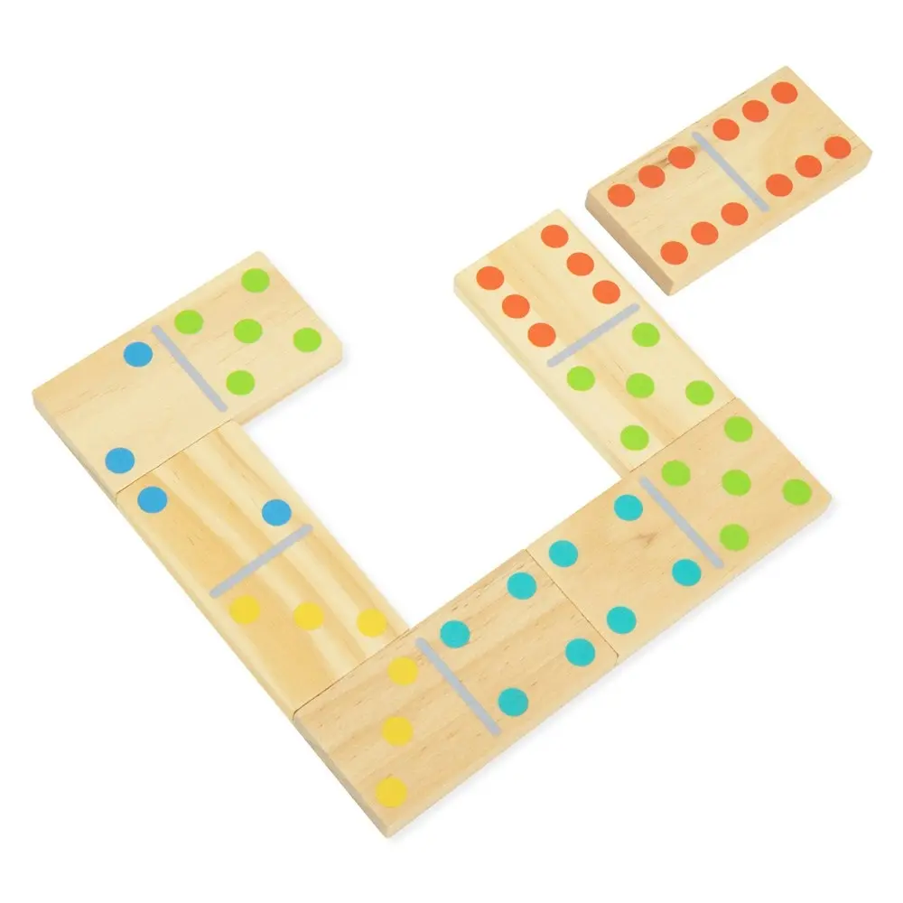 29pc Tooky Toy Kids/Children Wooden Domino Blocks Educational Outdoor Lawn Game