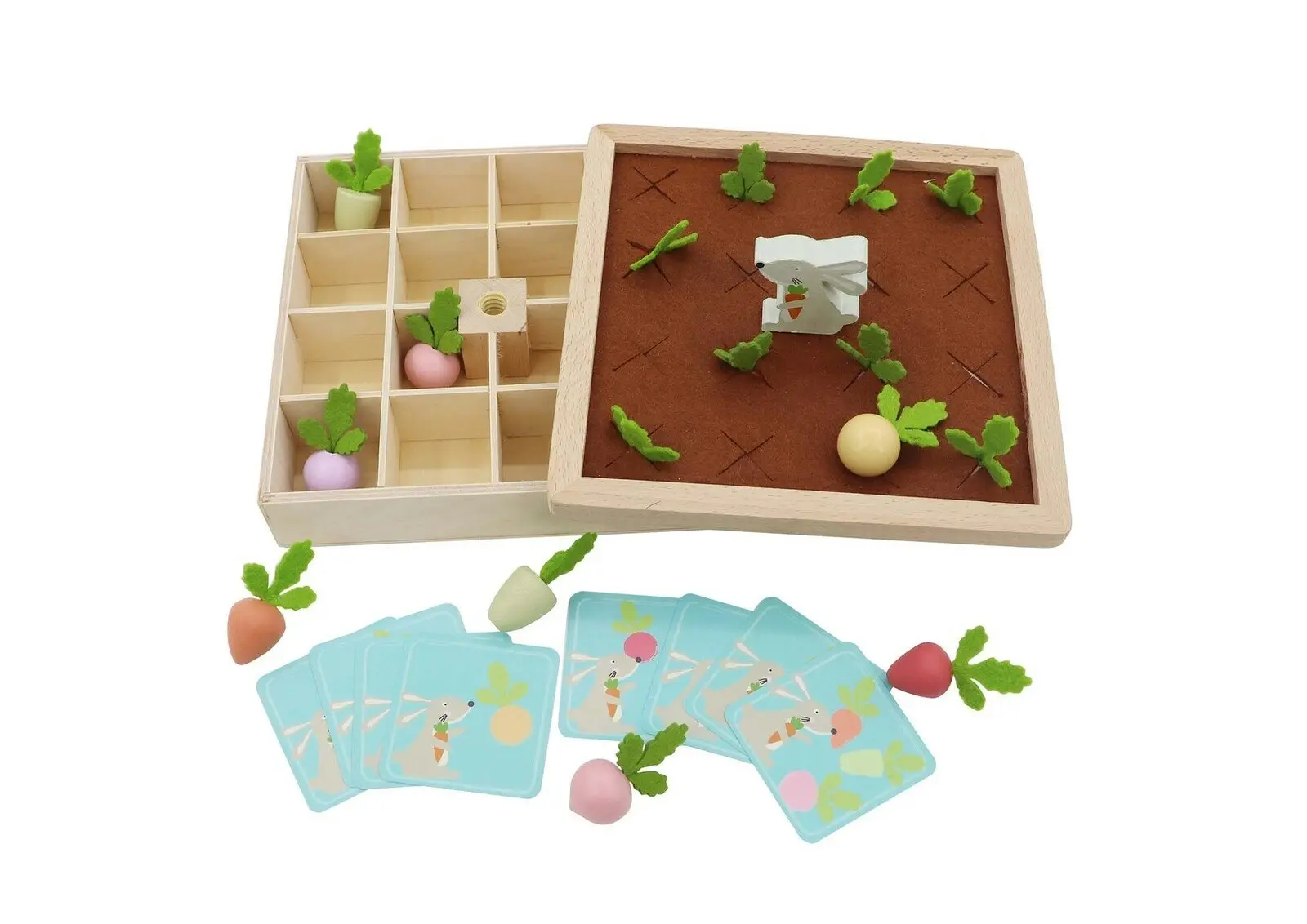 Kaper Kidz Kids/Children Wooden Radish Farm Educational Memory Game 20.5cm 3+