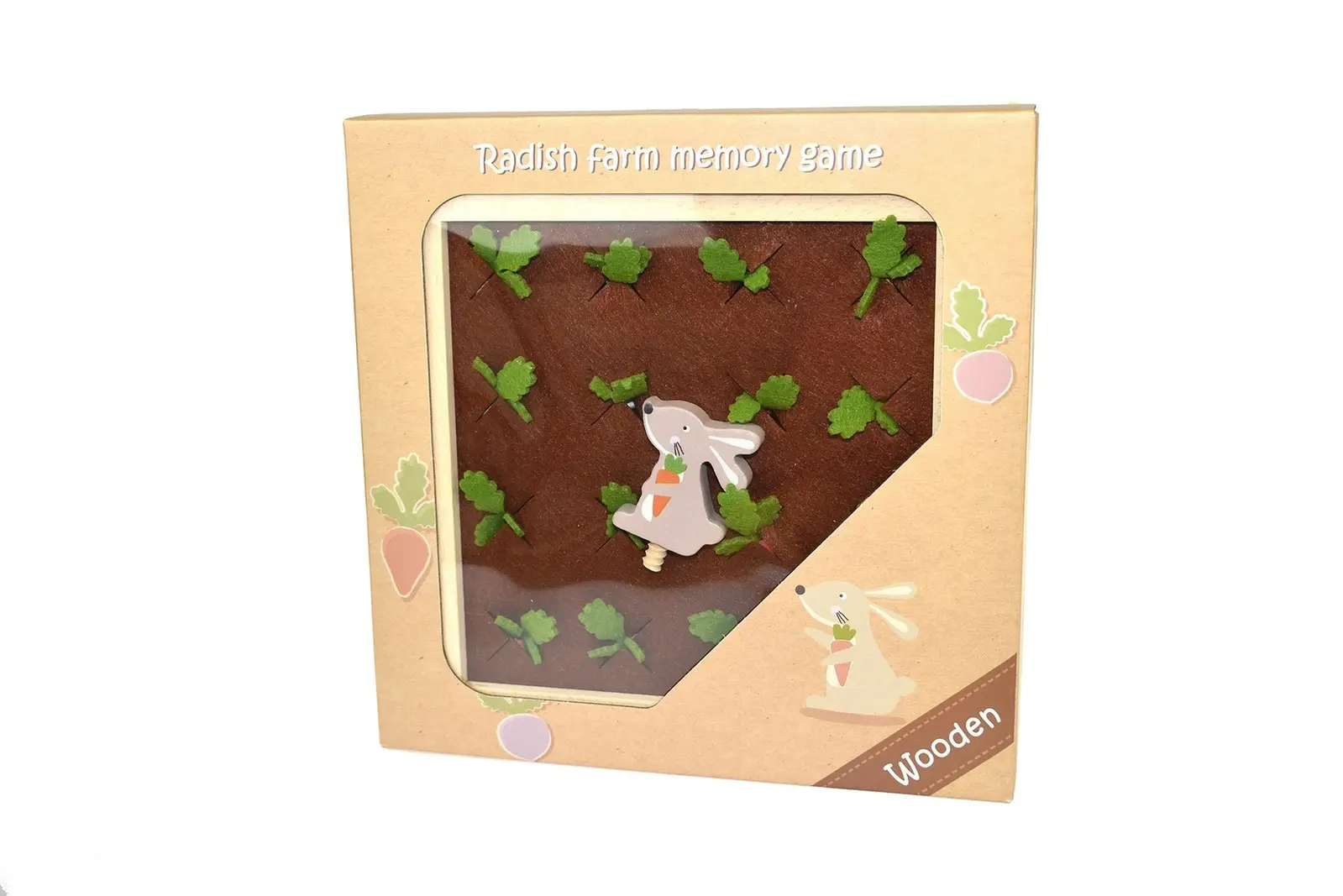 Kaper Kidz Kids/Children Wooden Radish Farm Educational Memory Game 20.5cm 3+