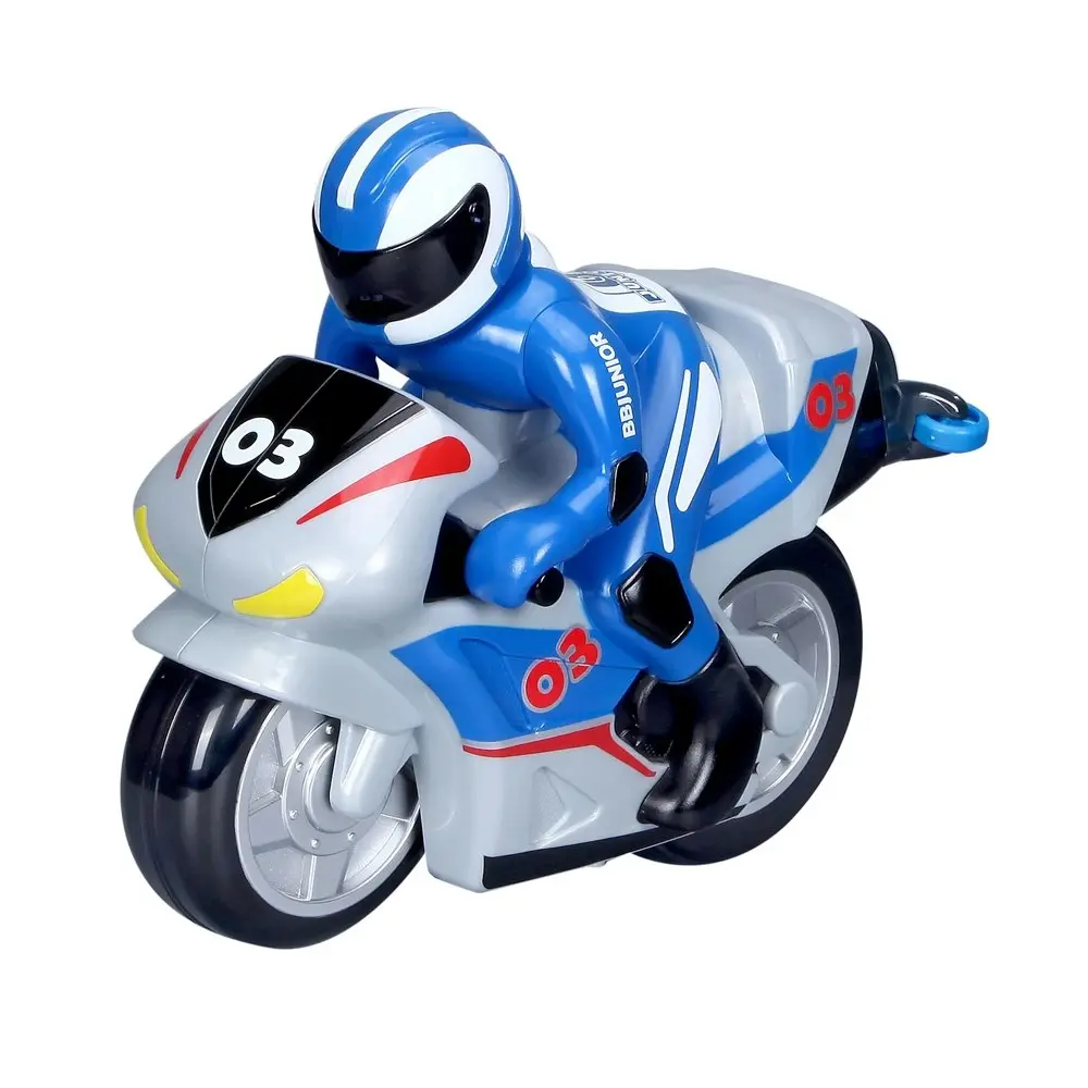 BB Junior My 1st Radio Control 21cm Motor Bike Spin & Stunt Kids Toy 2-5y Assort