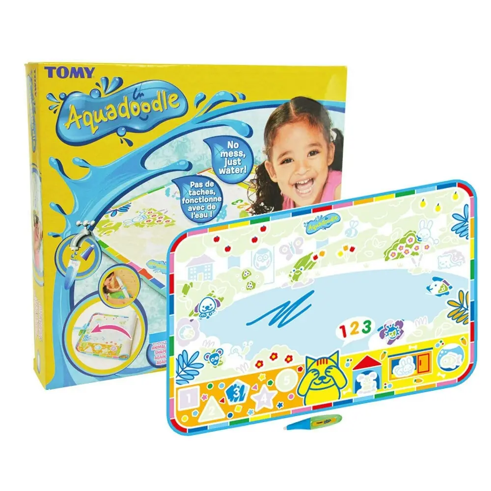 TOMY Aquadoodle Kids/Toddler My 1st Discovery Roll-n-Go 60cm Mat/Water Pen 18m+