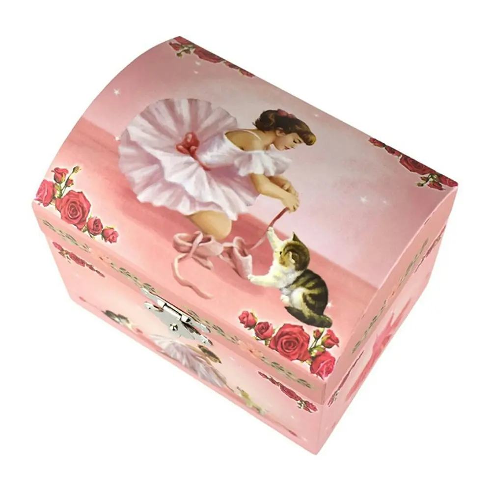 Kaper Kidz 13cm Rose Ballerina Jewellery Dome/Box Organiser w/ Sound/Music 3y+