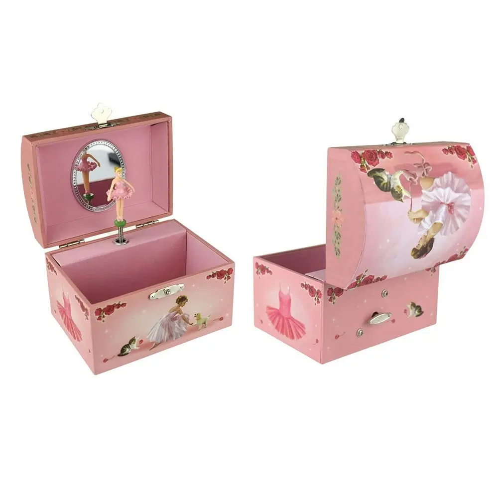 Kaper Kidz 13cm Rose Ballerina Jewellery Dome/Box Organiser w/ Sound/Music 3y+