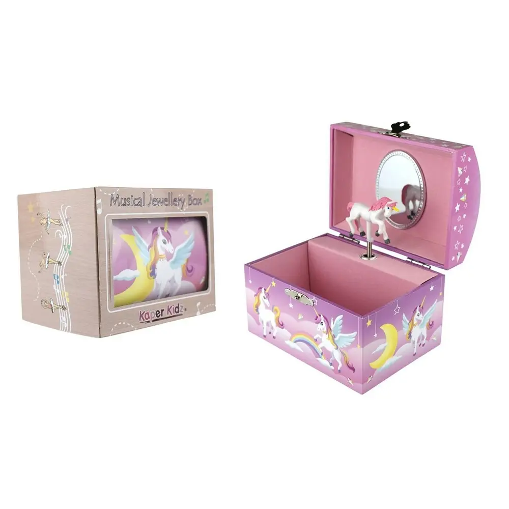 Kaper Kidz 13cm Starlight Unicorn Musical Jewellery Dome/Box Organiser 3y+