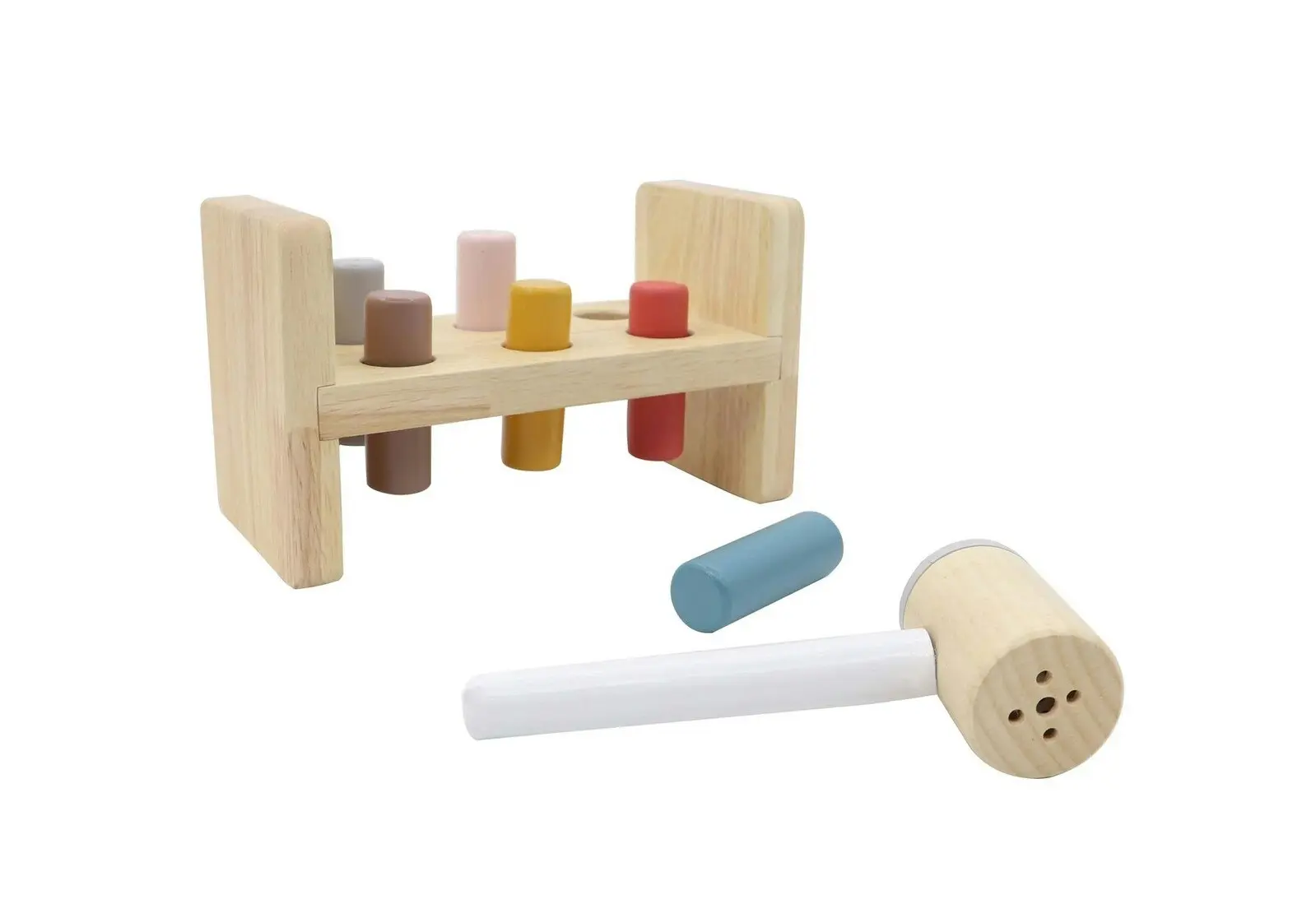 Kaper Kidz Wooden Kids Calm & Breezy Hammer Bench w/Squeaky Sound Toy 12m+