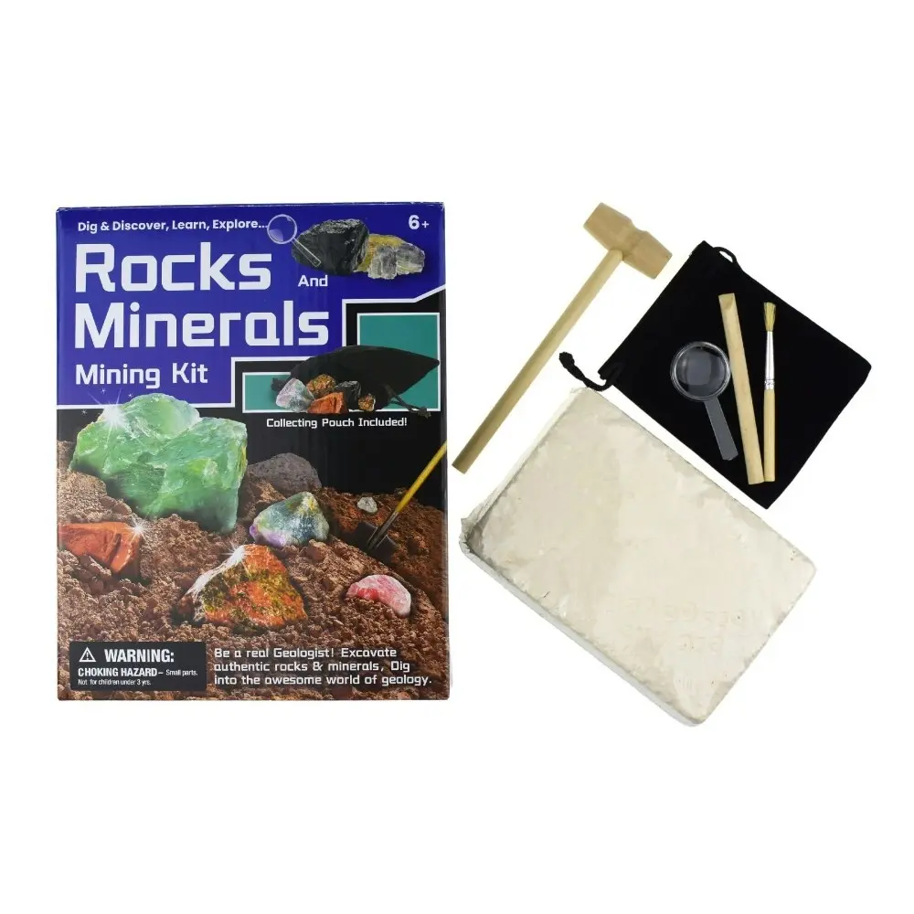 2PK Kaper Kidz Dig & Discover Rocks And Minerals Kids Mining/Excavation Kit 6+