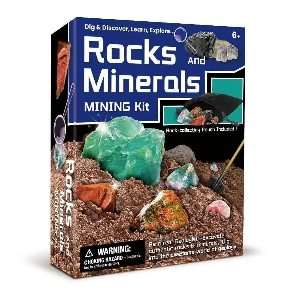 2PK Kaper Kidz Dig & Discover Rocks And Minerals Kids Mining/Excavation Kit 6+