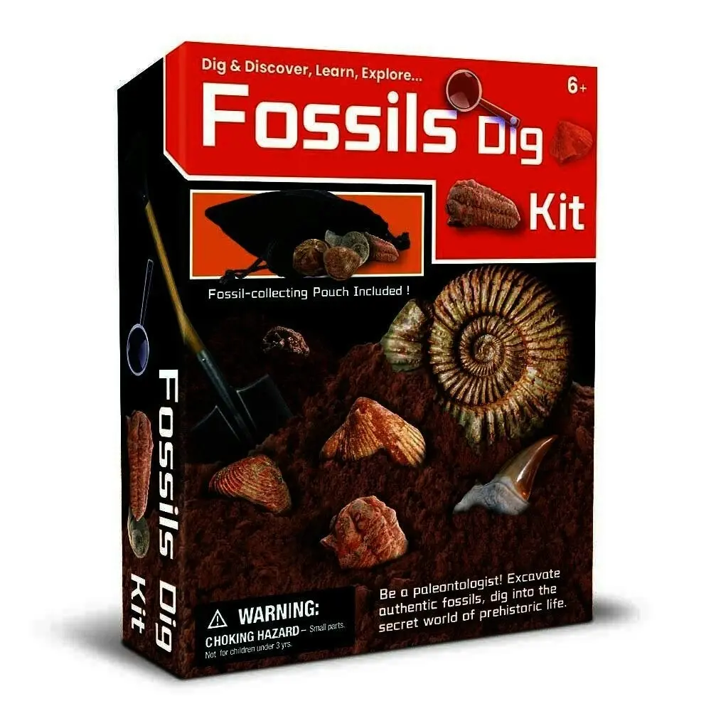 2PK Kaper Kidz Dig & Discover Fossils Dig Childrens Mining/Excavation Kit 6y+