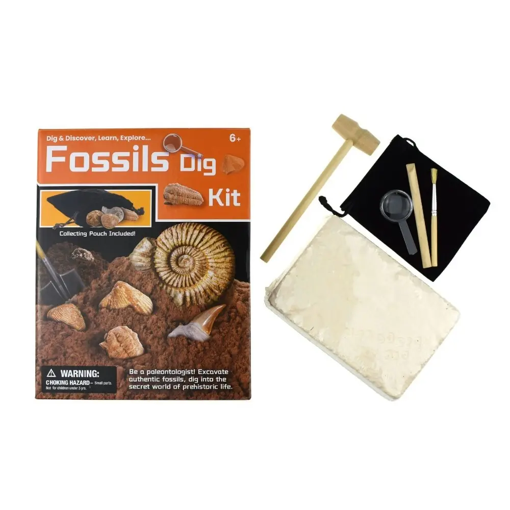 2PK Kaper Kidz Dig & Discover Fossils Dig Childrens Mining/Excavation Kit 6y+