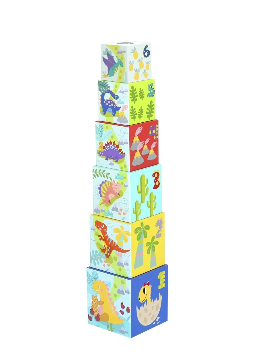 12pc Tooky Toy Nesting Boxes Animal Dinosaur Stacking Kids Activity Play 12m+