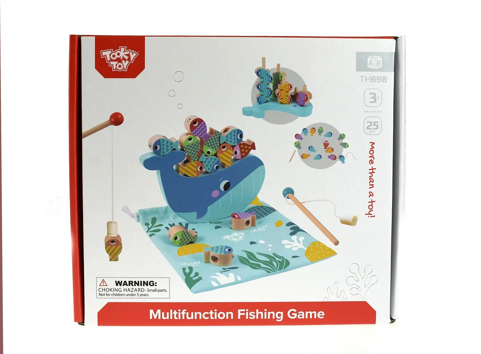 Tooky Toy Kids 3+ Multifunction 4-1 Fishing/Stacking/Balancing/Number Fun Game