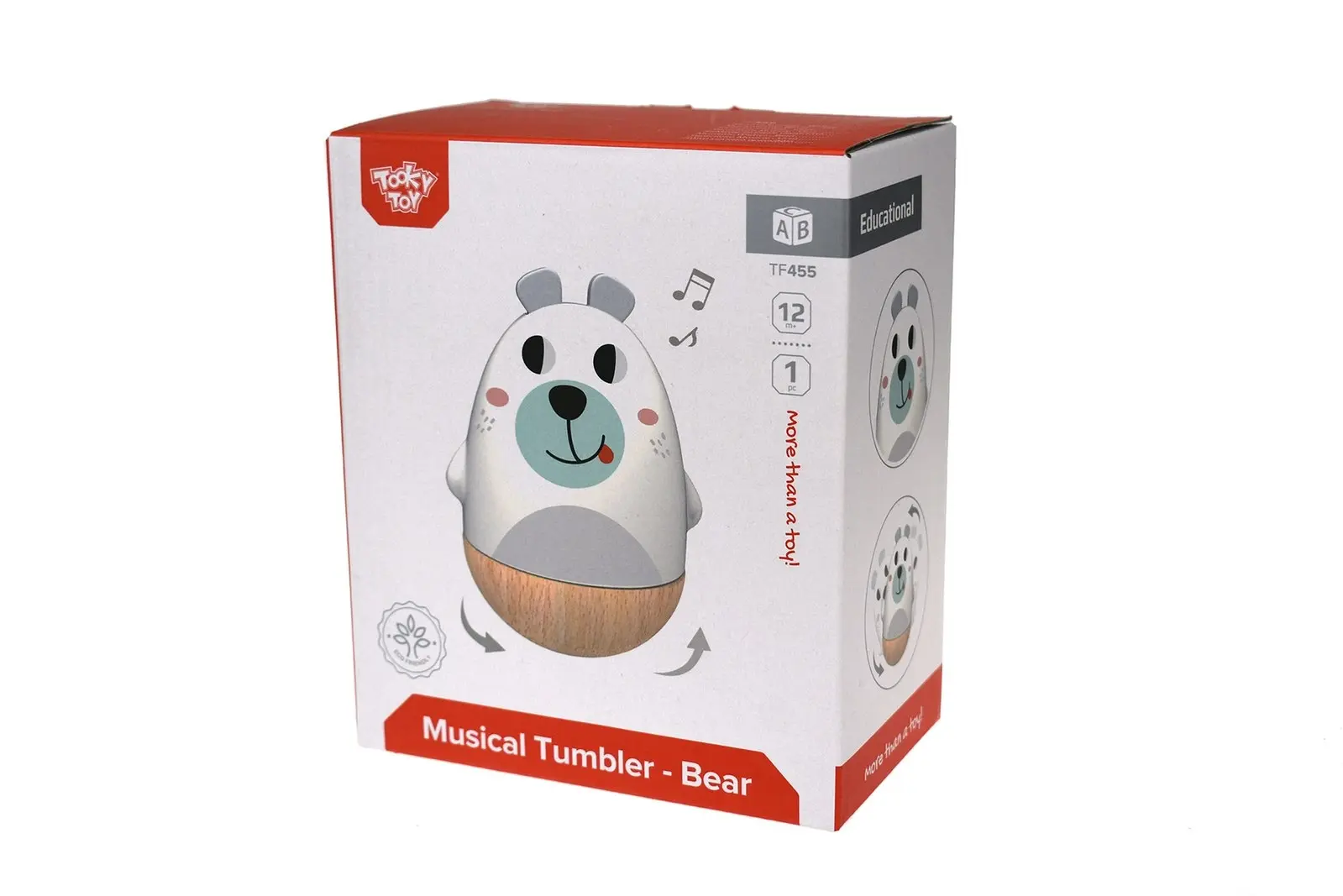 Tooky Toy Wind Up Musical Tumbler Bear Fun Sound Activity Toy Toddler/Baby 12m+