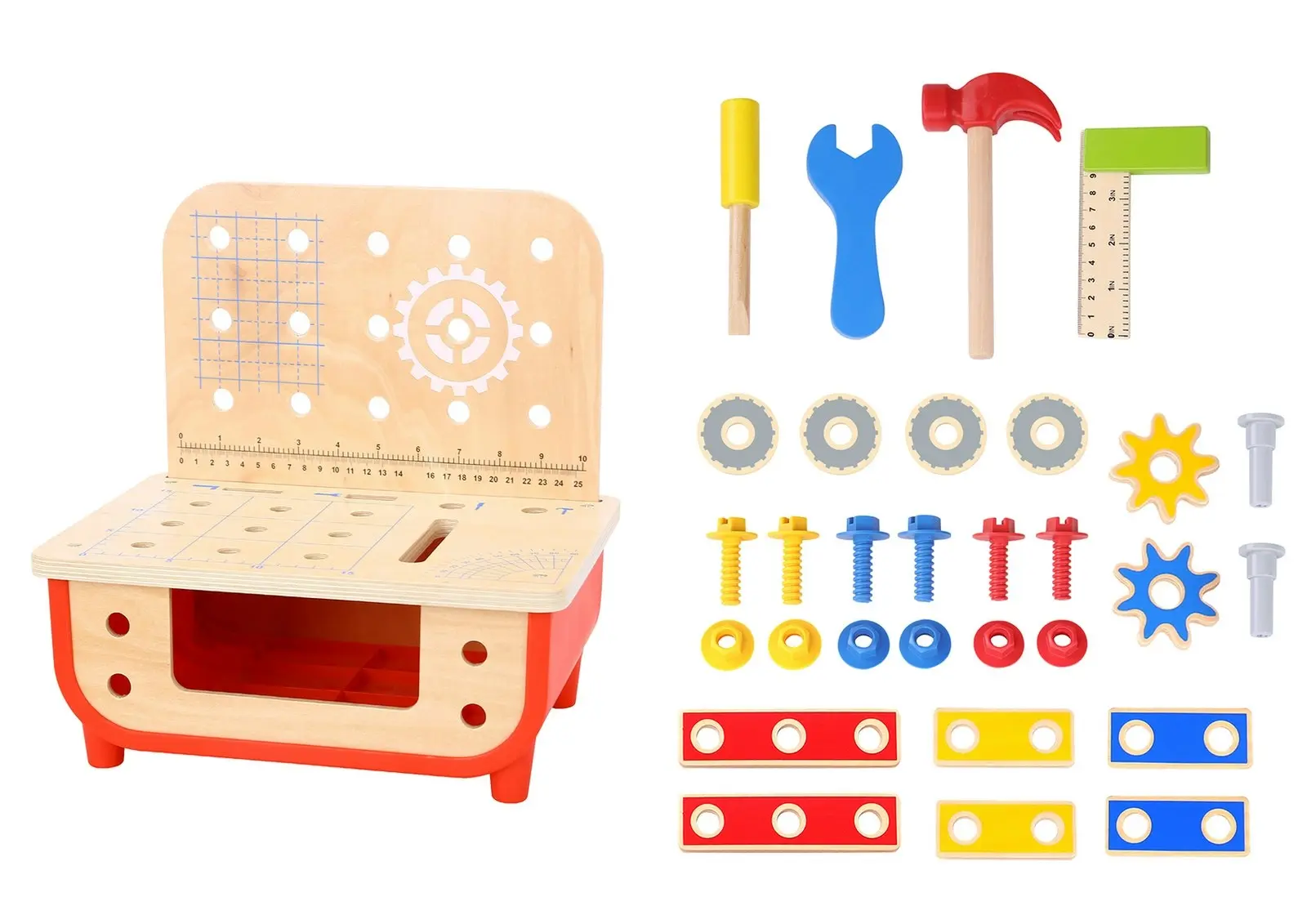 Tooky Toy Kids/Children's Deluxe Toy Work Bench w/Tools/Accessories Playset 3+