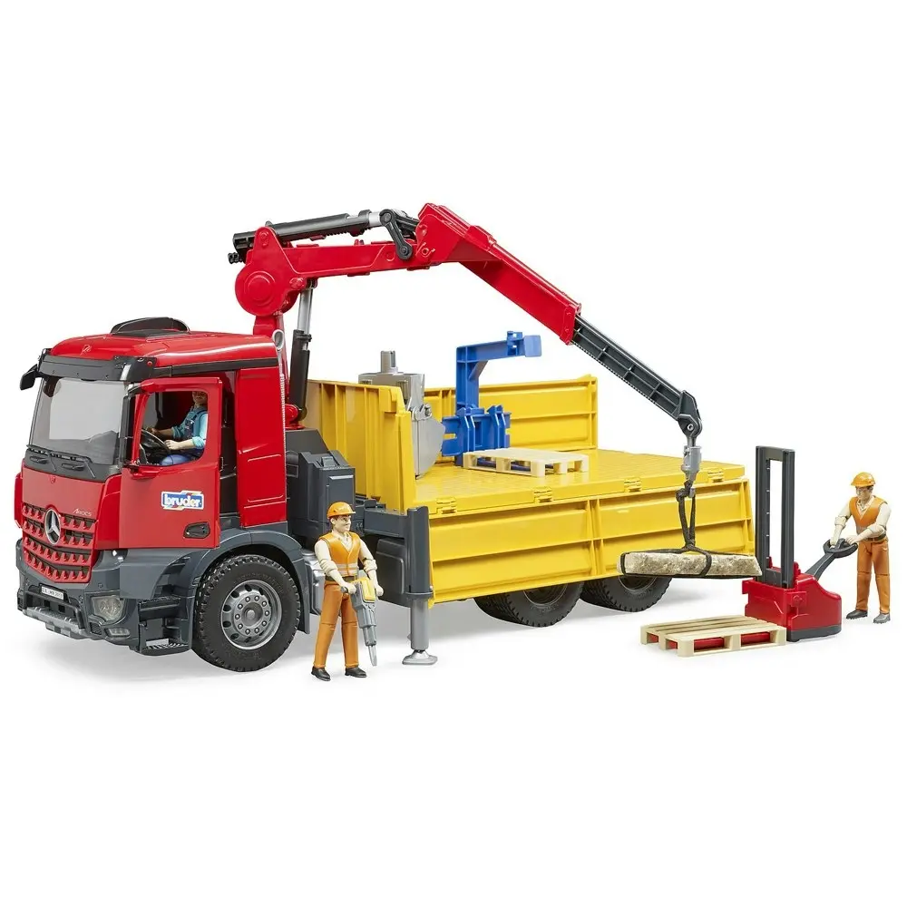 Bruder 1:16 MB Arocs 54.5cm Construction Truck w/ Crane/Accessories Kids Toy 4y+