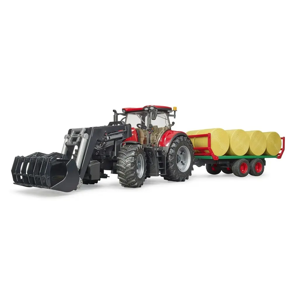 Bruder 1:16 Case IH Optum 300CVX Front Loader Tractor w/Bale Kids Vehicle Toy 3+