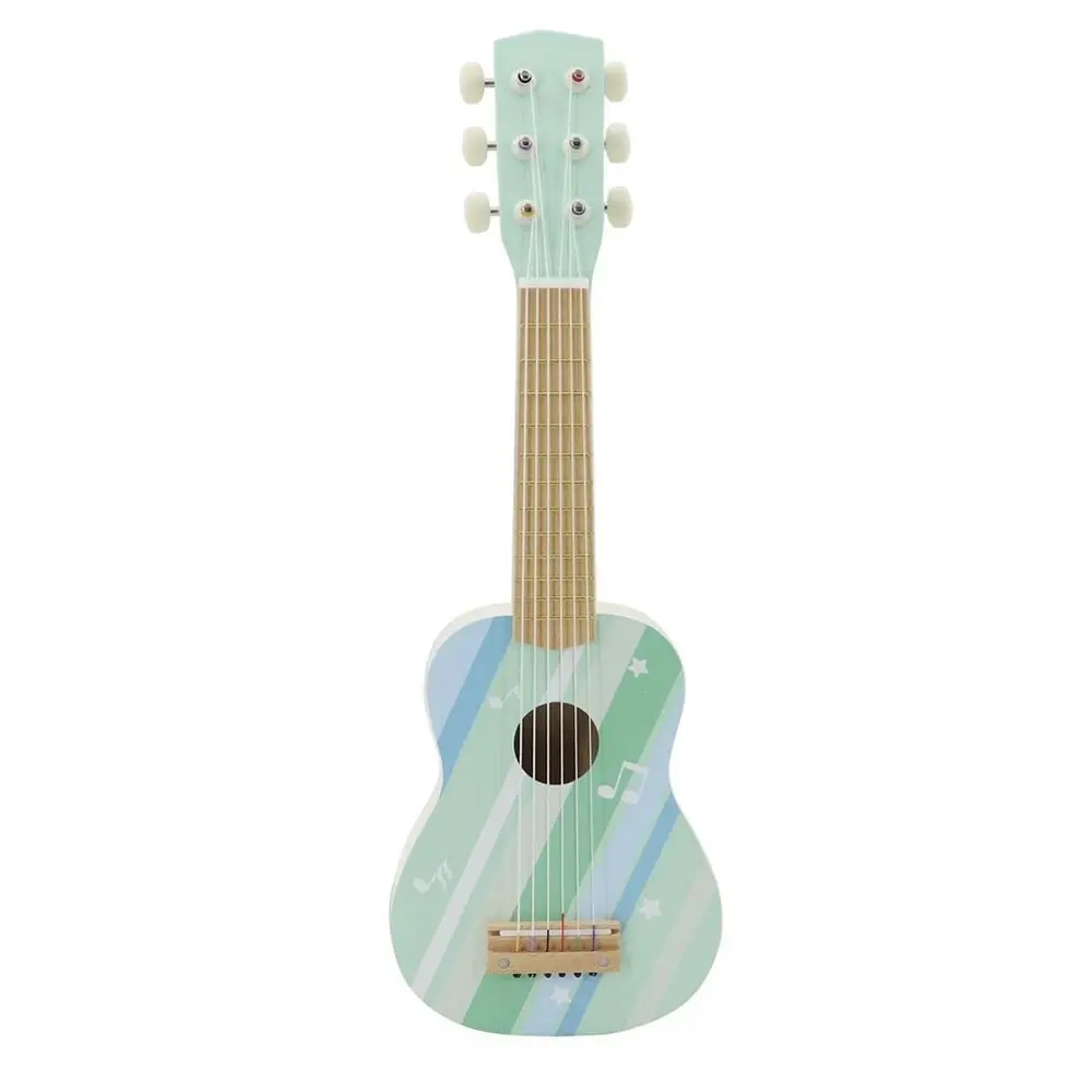 Kaper Kidz Calm & Breezy Wooden Guitar Misty Aqua Children's Play Toy Set 3yrs+