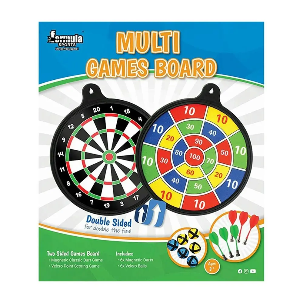 Formula Sports Multi-Games Board Classic Carnival Style Game w/ Darts & Balls