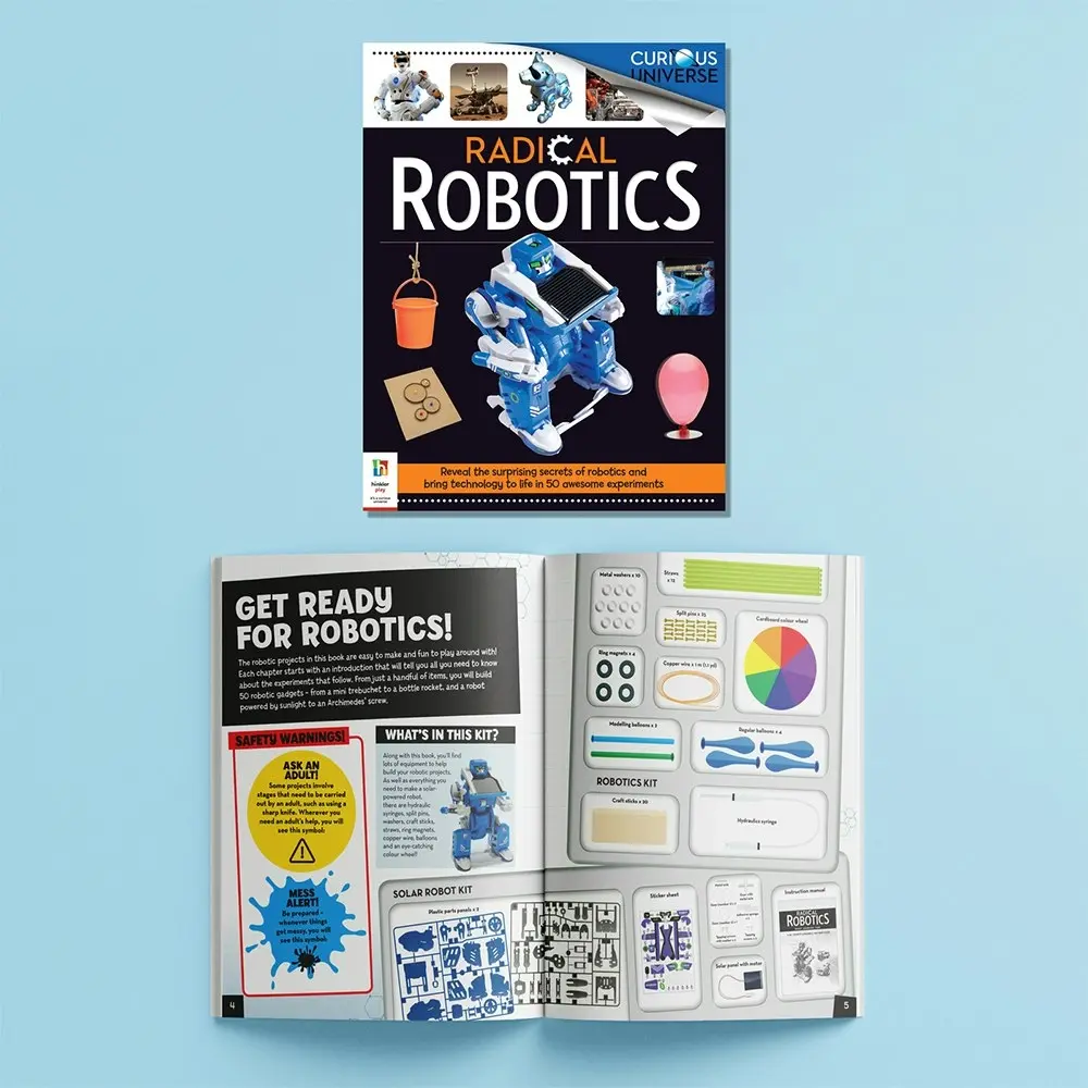 Curious Universe Radical Robotics Book And Science Kit Experiment Kids 8y+