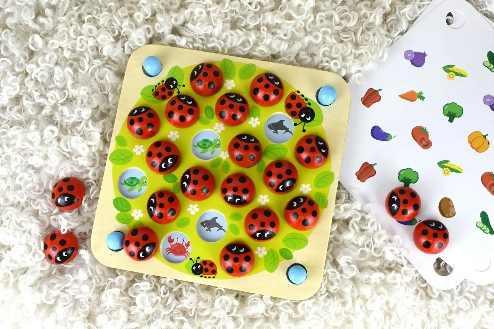 Tooky Toy Ladybug Educational Children's Memory Tabletop Matching Game 3y+