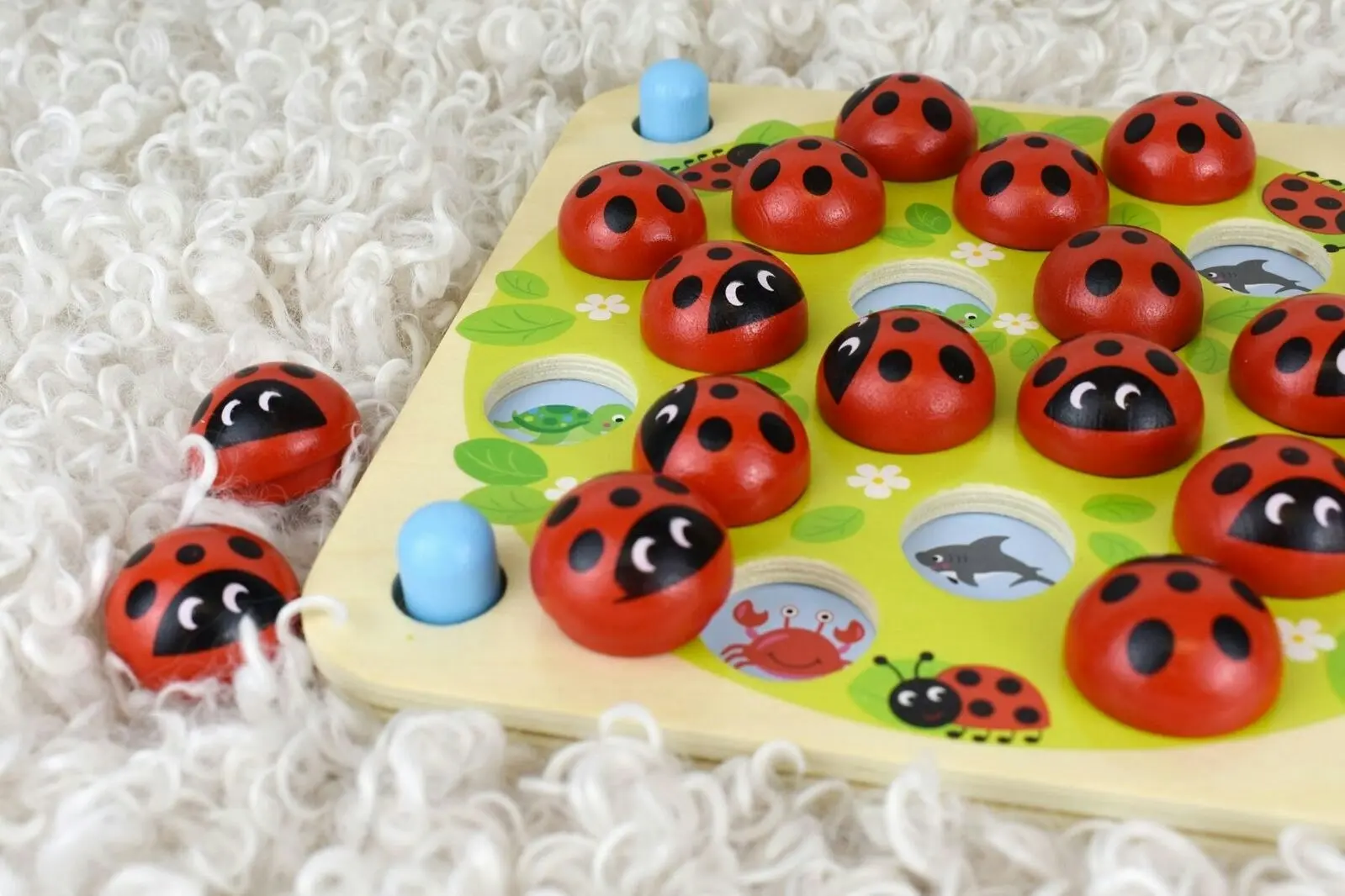 Tooky Toy Ladybug Educational Children's Memory Tabletop Matching Game 3y+