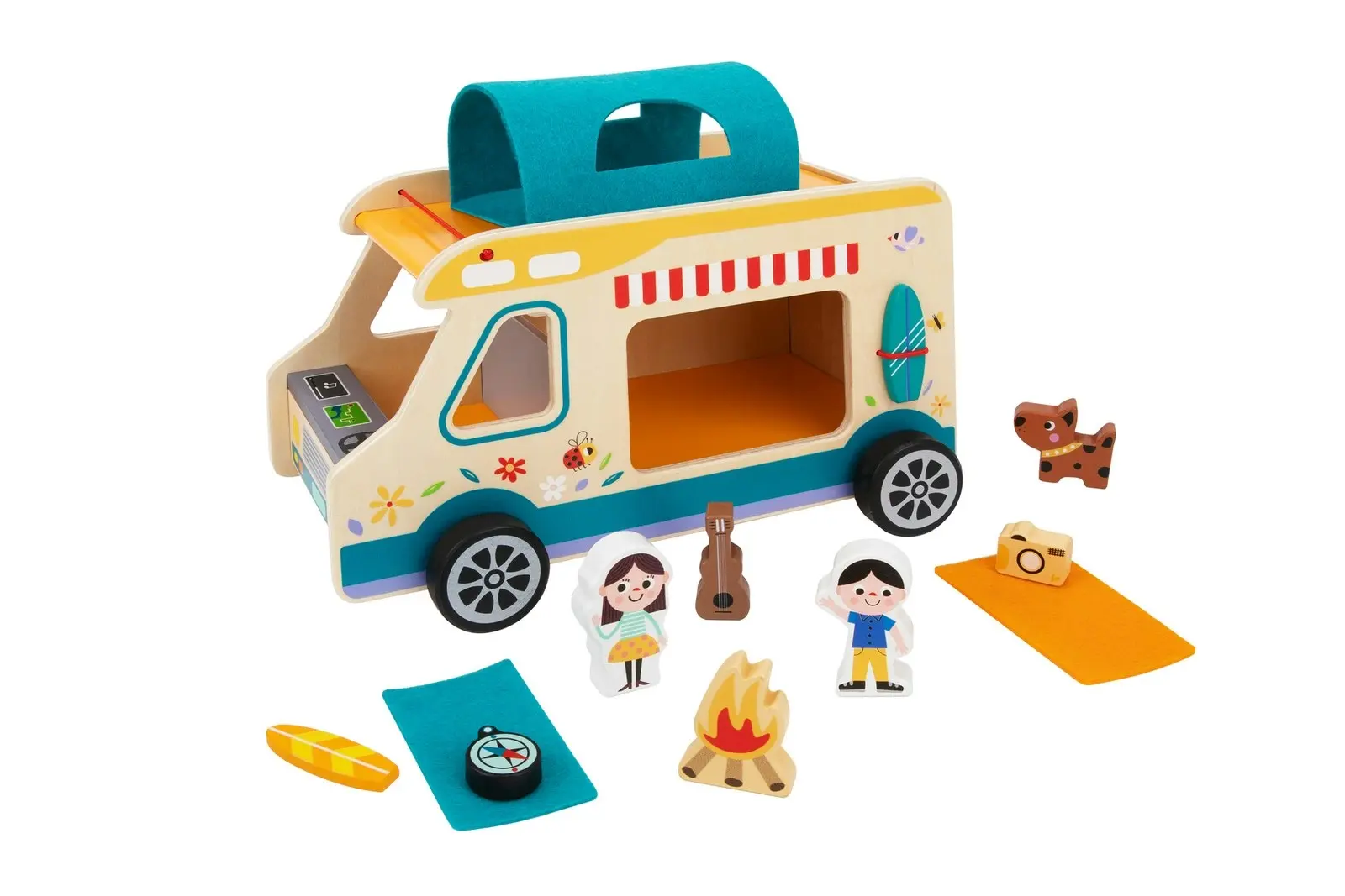 Tooky Toy Kids/Toddler Pretend Play Camping Rolling Rv Caravan Toy Playset 3+